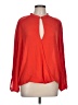 Halston Heritage 100% Polyester Red Long Sleeve Blouse Size 12 - photo 1