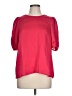 Pleione 100% Polyester Red Short Sleeve Blouse Size L - photo 1