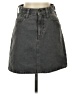 Madewell Solid Gray Denim Skirt Size 23 waist - photo 1