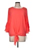Alyx 100% Polyester Orange 3/4 Sleeve Blouse Size M - photo 1
