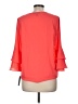 Alyx 100% Polyester Orange 3/4 Sleeve Blouse Size M - photo 2