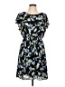 Apt. 9 Print Blue Casual Dress Size L - photo 1