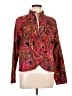 Chico's 100% Silk Paisley Red Jacket Size Lg (2) - photo 1