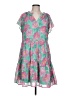 Jade 100% Polyester Tropical Pink Casual Dress Size L - photo 1
