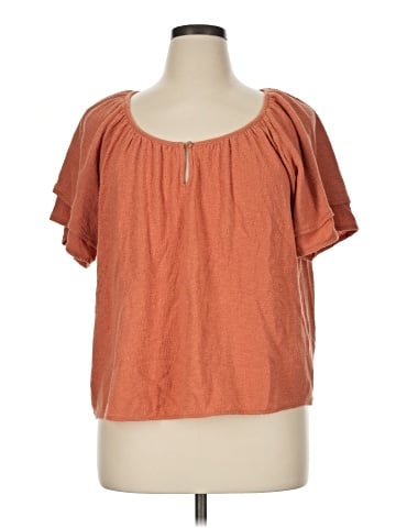 TeXTURE & THREAD Madewell Short Sleeve Blouse (view 1)