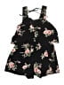 Truly Me 100% Polyester Floral Black Romper Size 12 - photo 2