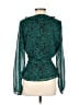 Aqua 100% Polyester Teal Long Sleeve Blouse Size S - photo 2