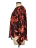 Zac & Rachel 100% Polyester Orange Red Long Sleeve Blouse Size L - photo 5