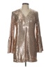 Nanette Lepore 100% Polyester Metallic Silver Cocktail Dress Size 10 - photo 1