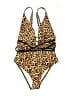 ASOS Animal Print Brown One Piece Swimsuit Size 6 E/F - photo 1
