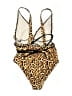 ASOS Animal Print Brown One Piece Swimsuit Size 6 E/F - photo 2