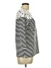 Elle Stripes White 3/4 Sleeve Top Size L - photo 4