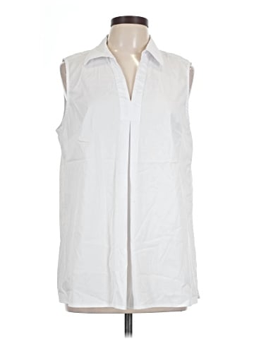 Anne Klein Sleeveless Button-Down Shirt (view 1)