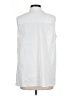 Anne Klein White Sleeveless Button-Down Shirt Size L - photo 2