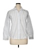 Cintas Stripes Silver White Long Sleeve Button-Down Shirt Size 14 - photo 1