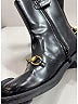 Gucci 100% Leather Black Ankle Boots Size EU 30 / US 12-12 1/2 (kids) - photo 4