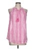 Oliphant 100% Cotton Pink Sleeveless Blouse Size L - photo 1