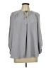 Fred David 100% Polyester Gray 3/4 Sleeve Blouse Size L - photo 1