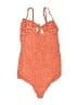 étophe studios 100% Spandex Polka Dots Orange One Piece Swimsuit Size M - photo 2