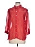 Chico's Polka Dots Red 3/4 Sleeve Blouse Size Lg (2) - photo 1