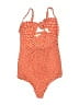 étophe studios 100% Spandex Polka Dots Orange One Piece Swimsuit Size M - photo 1