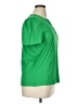 Rafaella 100% Cotton Solid Green Short Sleeve Top Size XL - photo 4