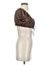 Shein 100% Polyester Brown Short Sleeve Blouse Size S - photo 4