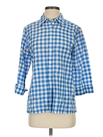 Talbots 3/4 Sleeve Button-Down Shirt (view 1)