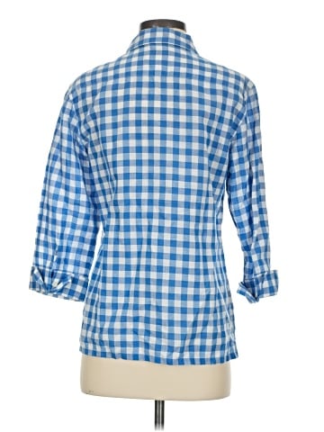 Talbots 3/4 Sleeve Button-Down Shirt (view 2)