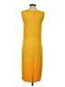 ASHRO Solid Yellow Casual Dress Size S - photo 2