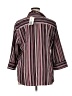 Fred David Stripes Burgundy 3/4 Sleeve Blouse Size 1X - photo 2