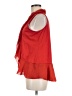 Logo Layers Solid Orange Sleeveless Blouse Size M - photo 5