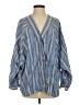Smythe Blue 3/4 Sleeve Blouse Size S - photo 1
