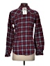 Dickies Plaid Burgundy Long Sleeve Button-Down Shirt Size S - photo 2
