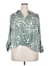 AUW Tropical Green 3/4 Sleeve Blouse Size 2X - photo 1
