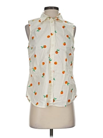 J.Crew Factory Store Sleeveless Button-Down Shirt (view 1)