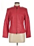 Worth 100% Leather Red Leather Jacket Size 8 - photo 1