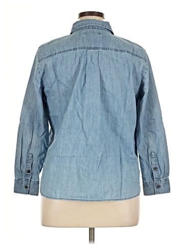 Ann Taylor LOFT 3/4 Sleeve Button-Down Shirt (view 2)