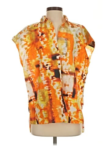 Lafayette 148 New York Short Sleeve Blouse (view 1)