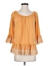 Fever Orange 3/4 Sleeve Blouse Size S - photo 1
