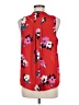 41Hawthorn 100% Polyester Red Sleeveless Blouse Size M - photo 2