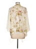 Soft Surroundings 100% Polyester Floral Ivory Kimono Size L - photo 2