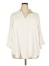 Torrid 100% Polyester Ivory 3/4 Sleeve Blouse Size 3X Plus (3) - photo 1