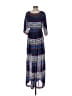 Hayden 100% Polyester Print Blue Casual Dress Size S - photo 2