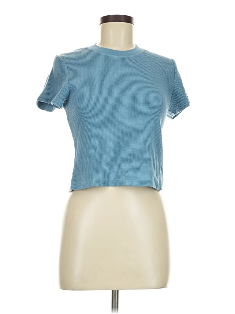 Pre-owned Outdoor Voices Short Sleeve T-shirt In Blue
