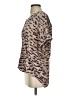 CAbi 100% Silk Animal Print Tan Short Sleeve Silk Top Size XS - photo 5