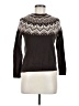 L.L.Bean 100% Cashmere Chevron-herringbone Brown Cashmere Pullover Sweater Size Med Petite - photo 1