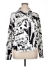 Unbranded Print Silver Long Sleeve Blouse Size XL - photo 1