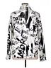 Unbranded Print Silver Long Sleeve Blouse Size XL - photo 2