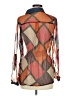 Lulumari Color Block Orange Long Sleeve Blouse Size M - photo 2
